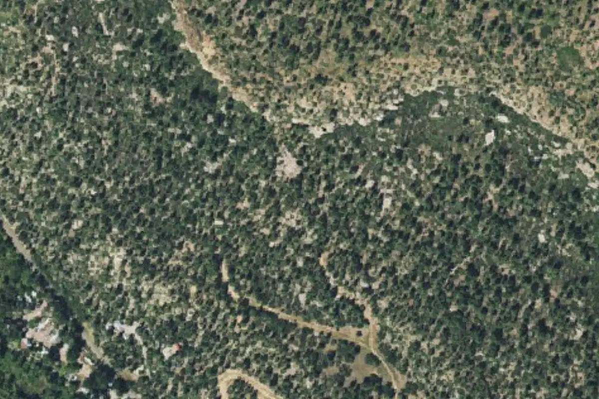 Foto aérea de la zona de Warm-Up Boulder