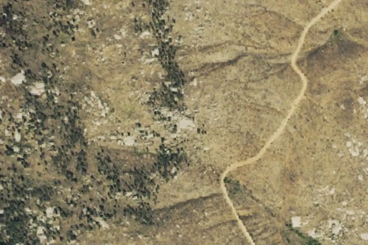 Aerial photo of the Whatchamacallit Rock area