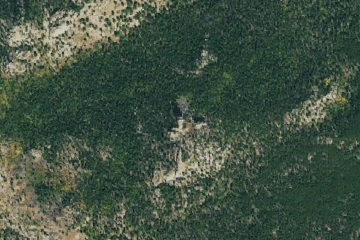 Aerial photo of the Zappa's Tooth area