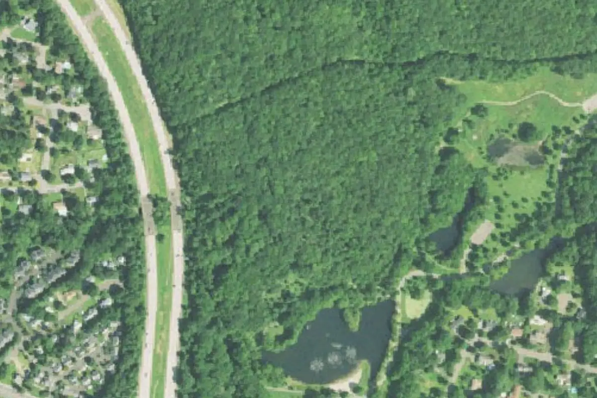 Aerial photo of the Twin Brooks Park area