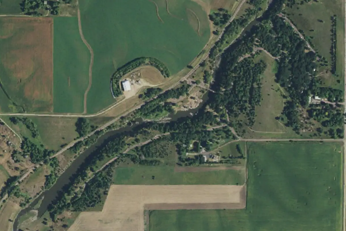 Foto aérea de la zona de Palisades State Park