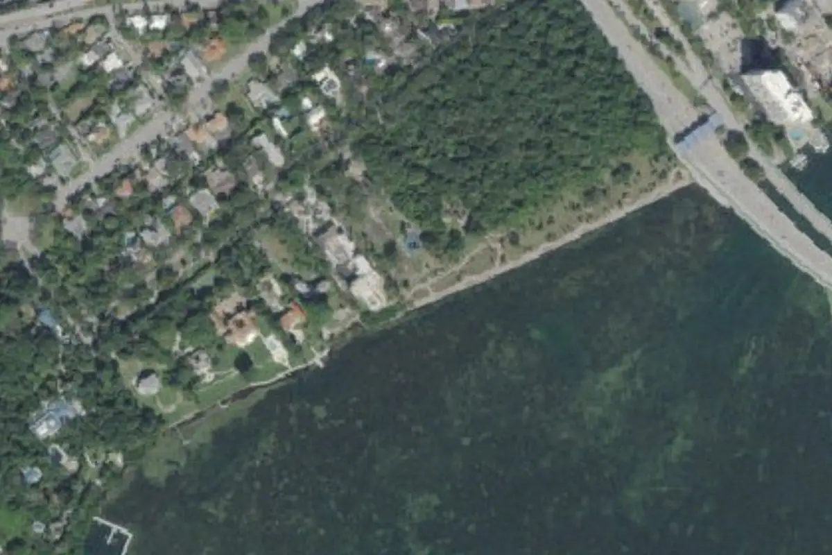 Foto aérea de la zona de Alice Wainwright Park