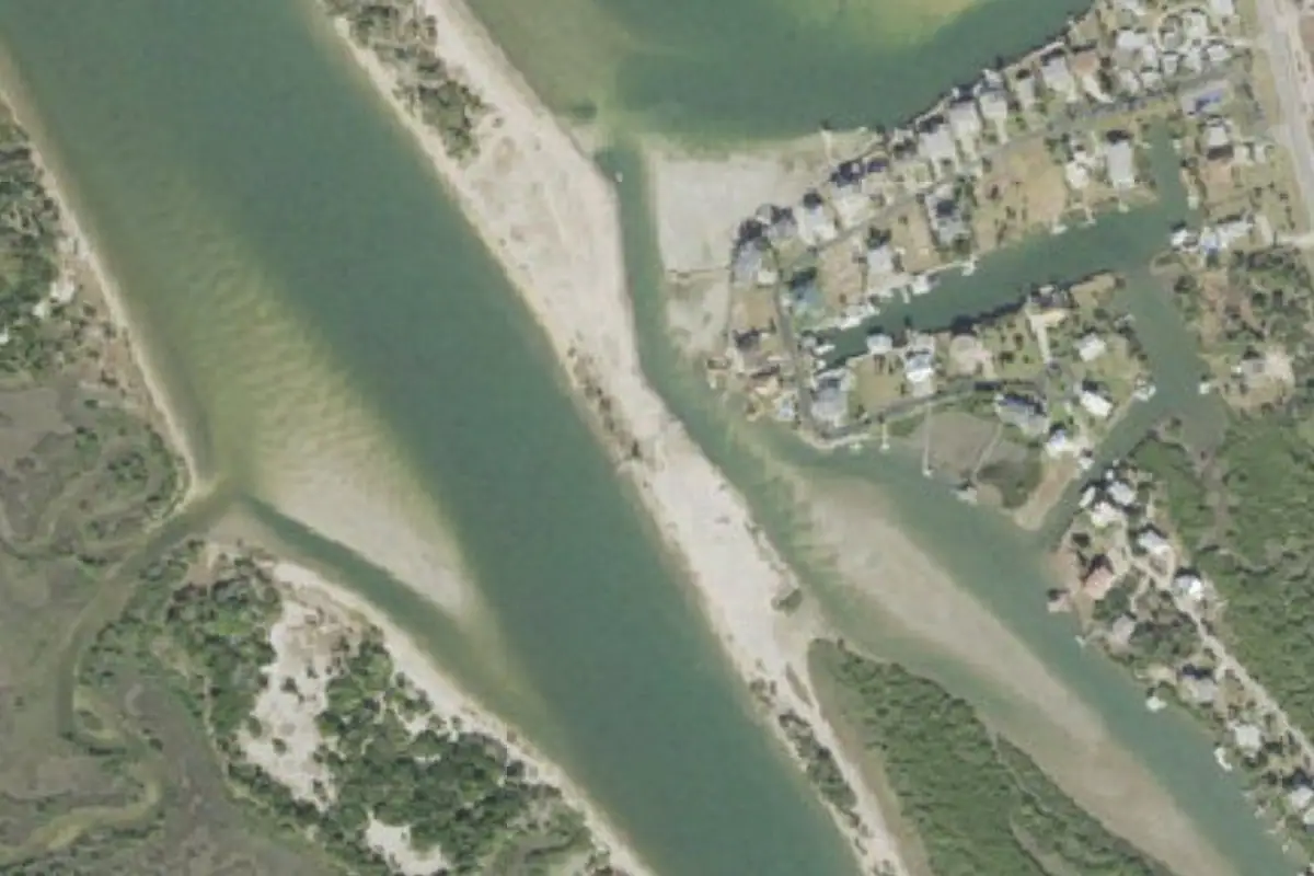 Foto aérea de la zona de Rattlesnake Island