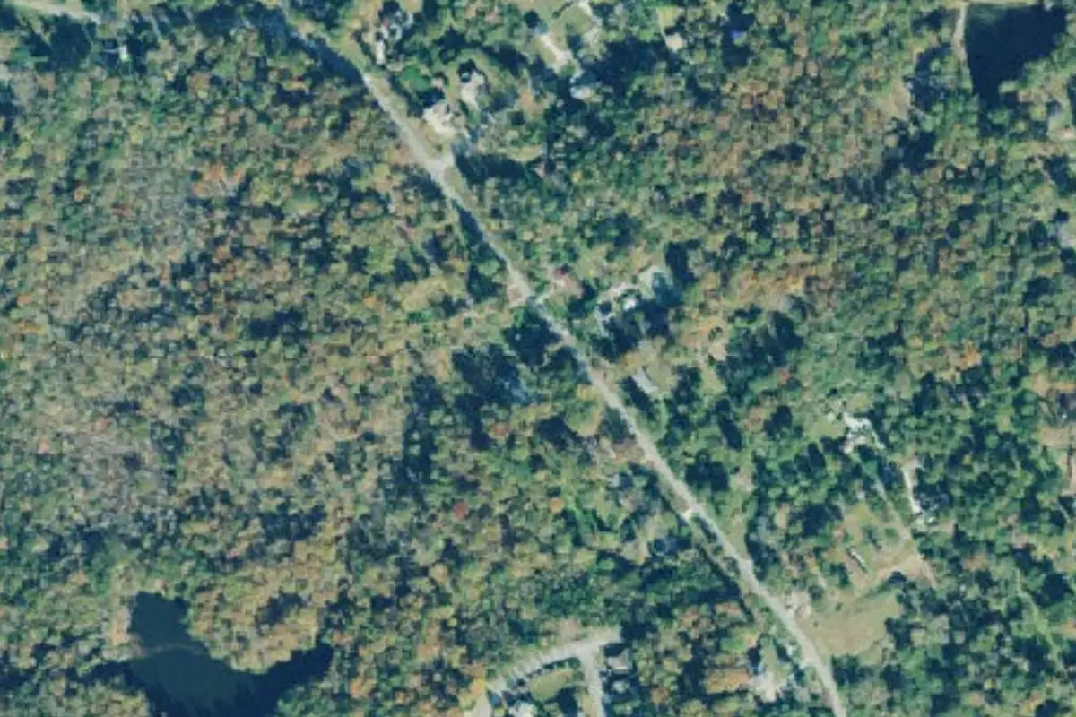 Foto aérea de la zona de Woods' Hill Area