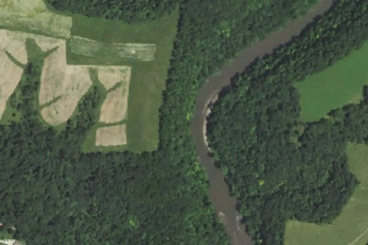 Aerial photo of the Flying Buttress area