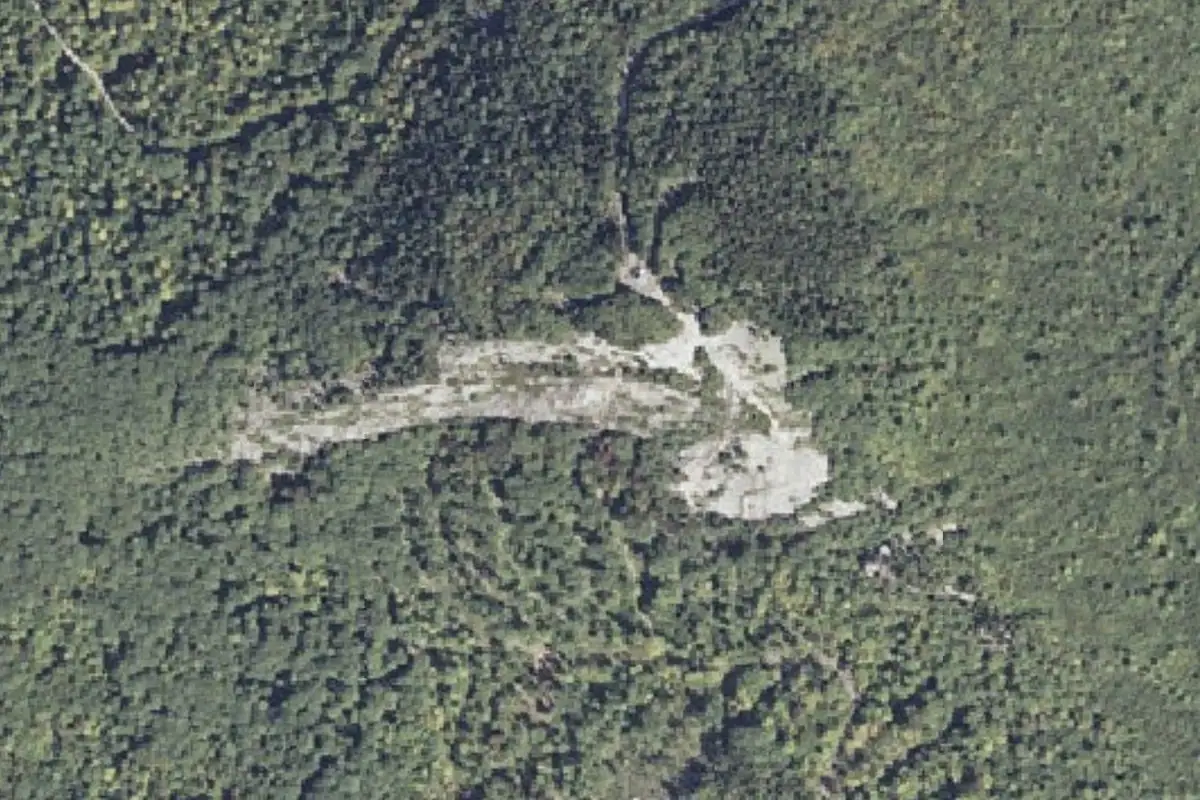 Aerial photo of the Big Chick Hill area