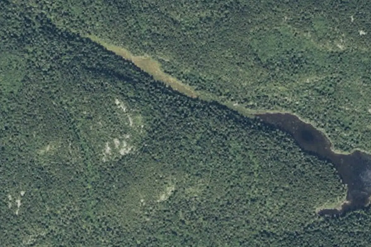 Foto aérea de la zona de Cranberry Pond (Bigelow Range)