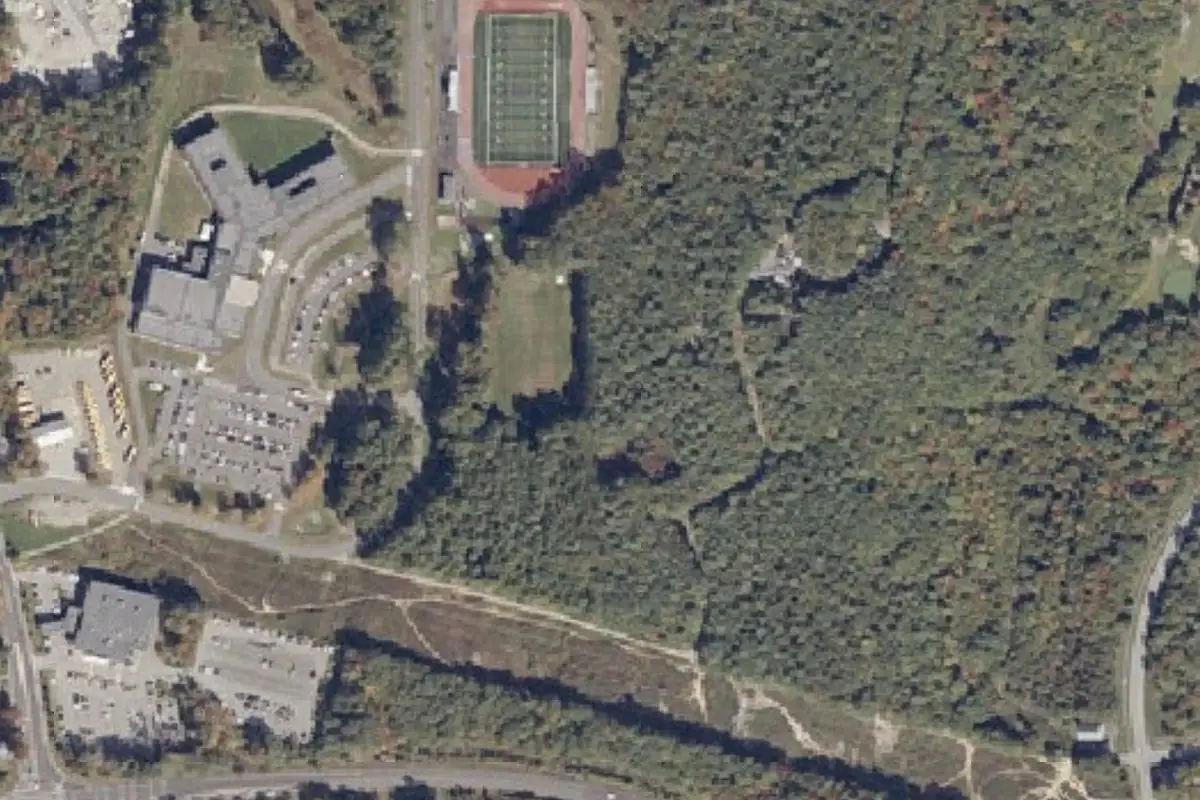 Aerial photo of the Ice Cove Cliff area