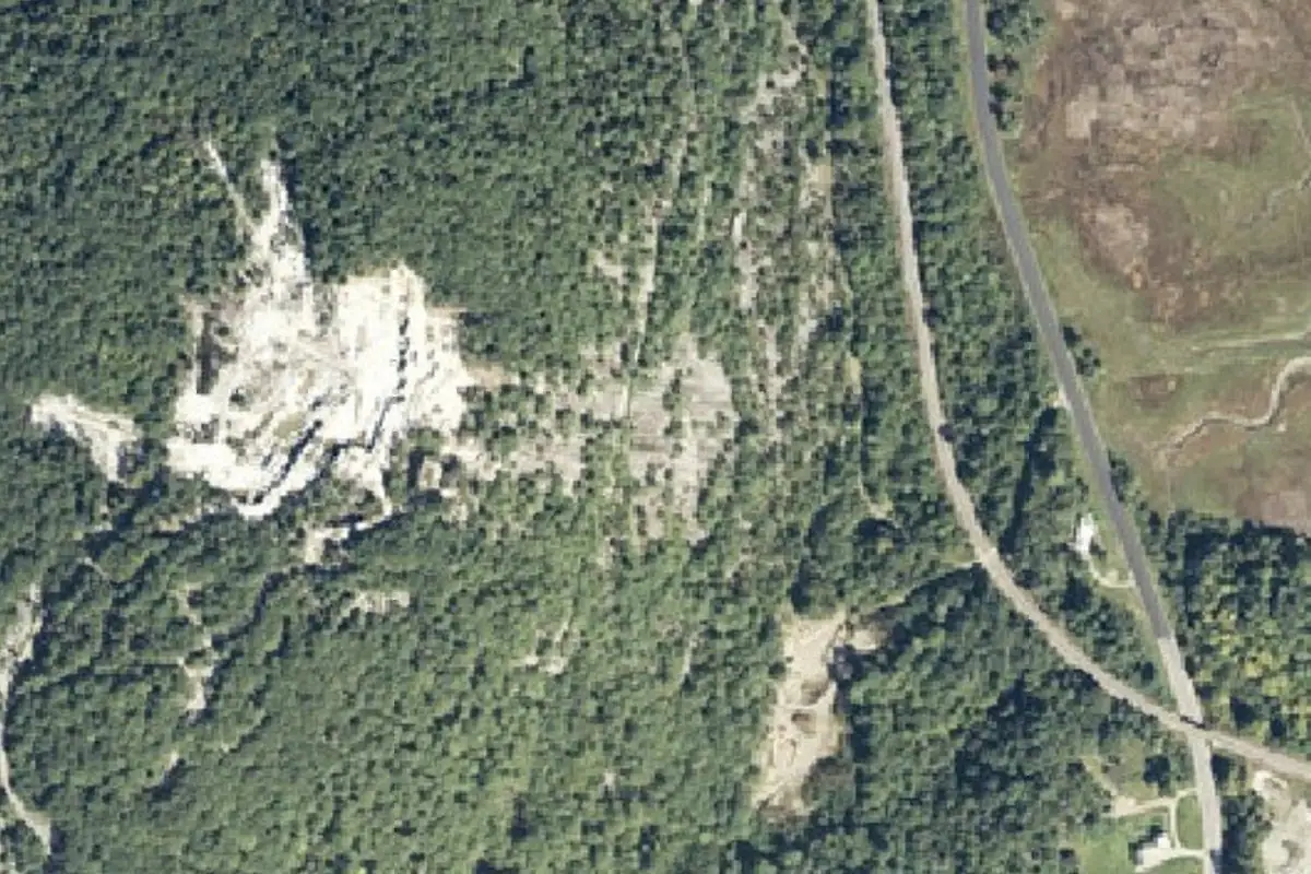 Aerial photo of the Prospect Mountain area