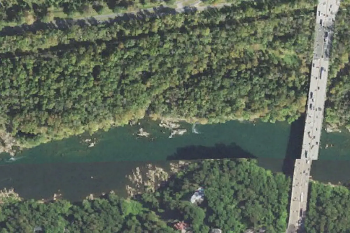 Aerial photo of the East Face area