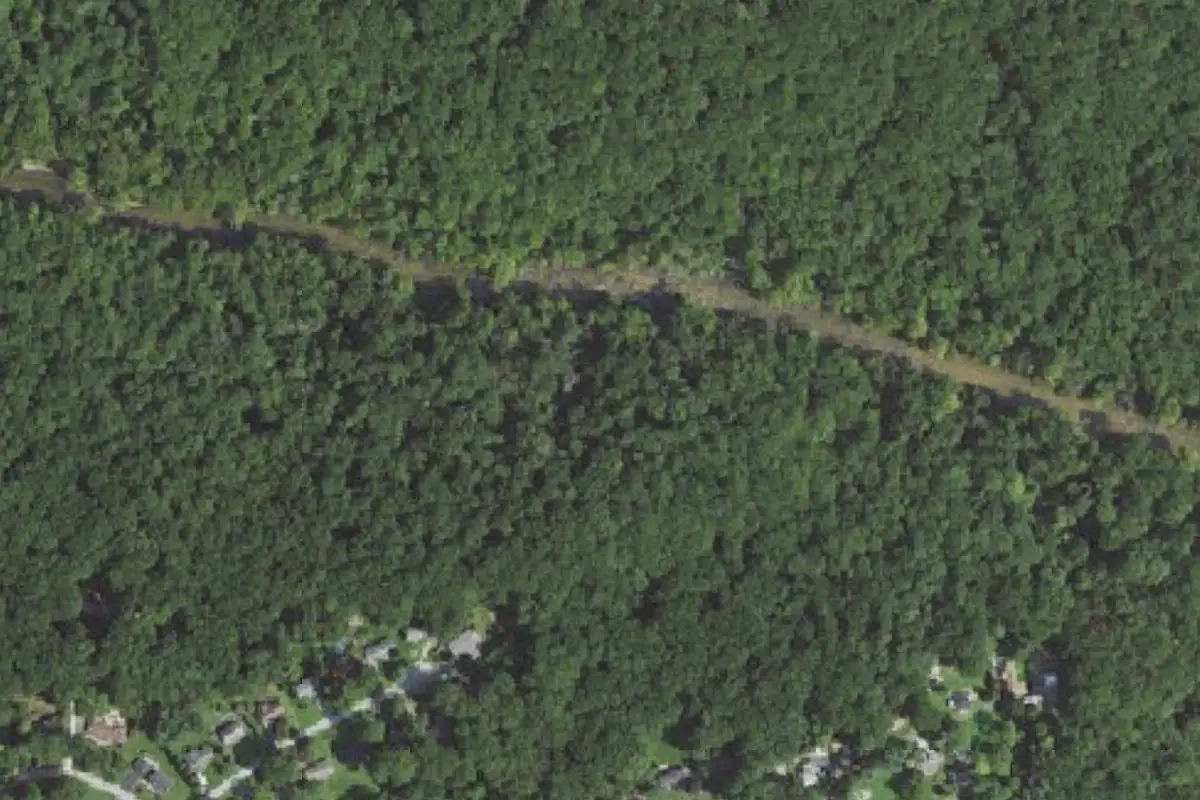 Aerial photo of the Fox Hill Crag area