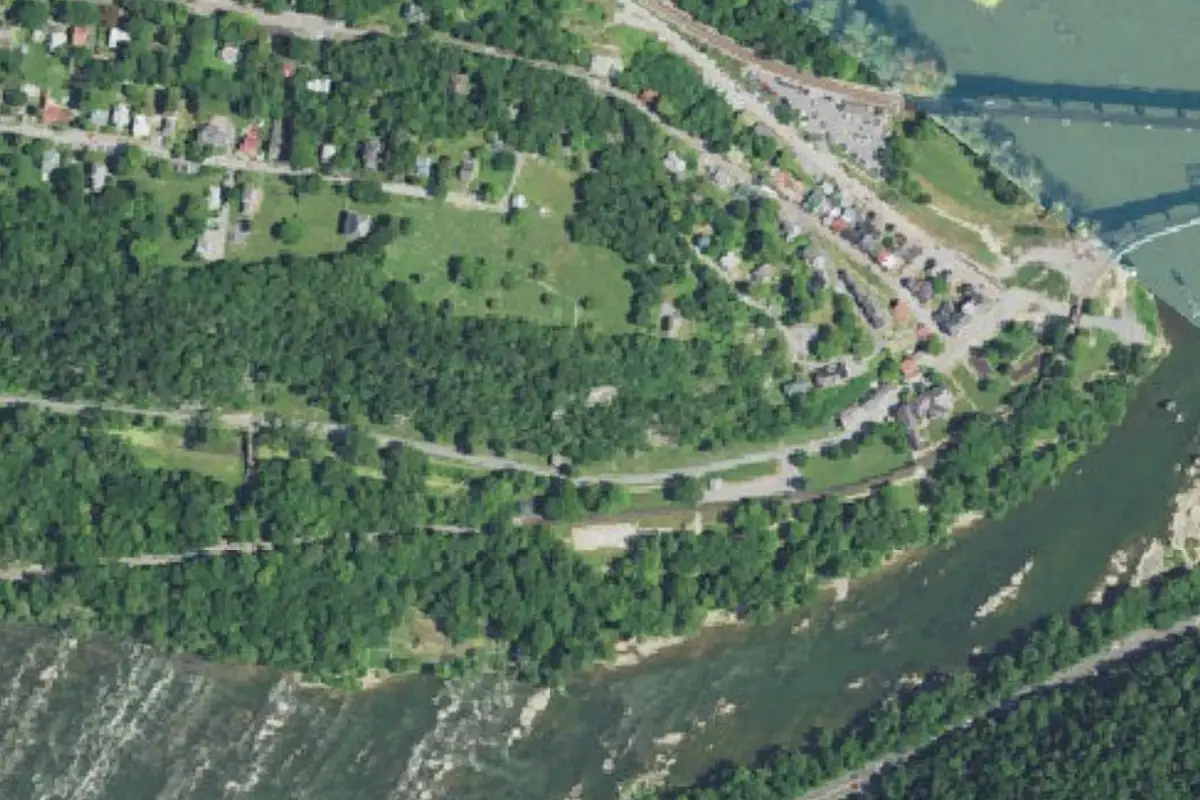 Foto aérea de la zona de Jefferson Rock