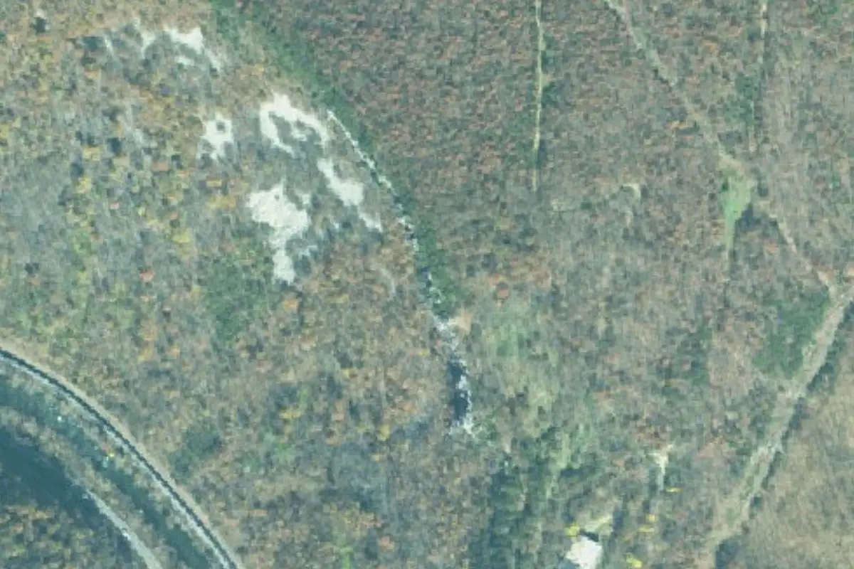 Aerial photo of the Mercury buttress area