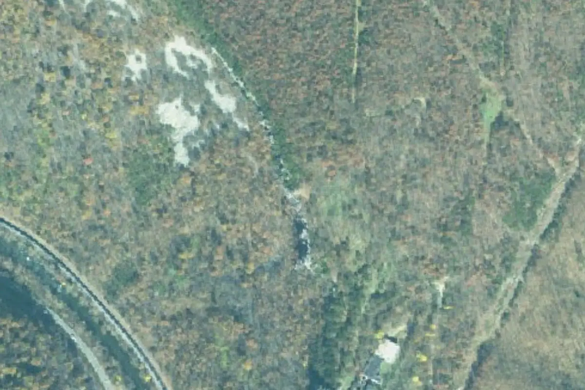 Foto aérea de la zona de Moonshine buttress