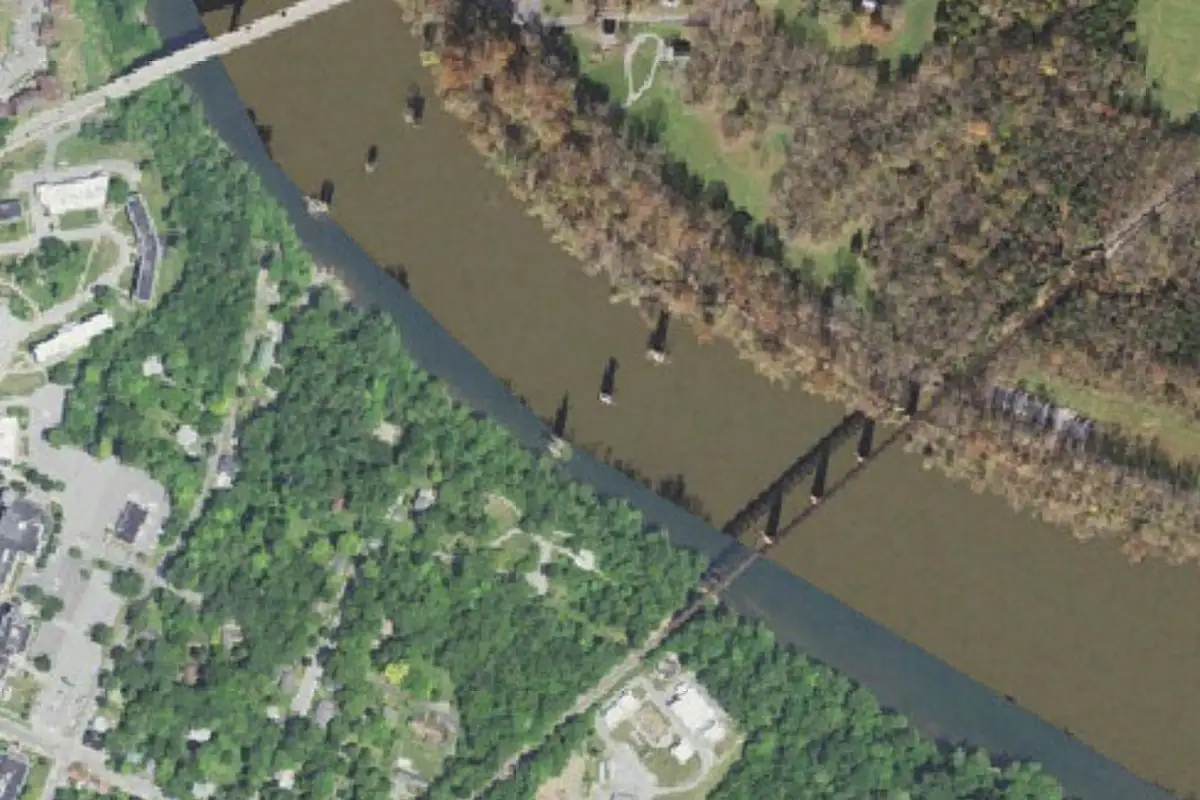 Aerial photo of the Pillar 2 (Shepherdstown Pillar) area