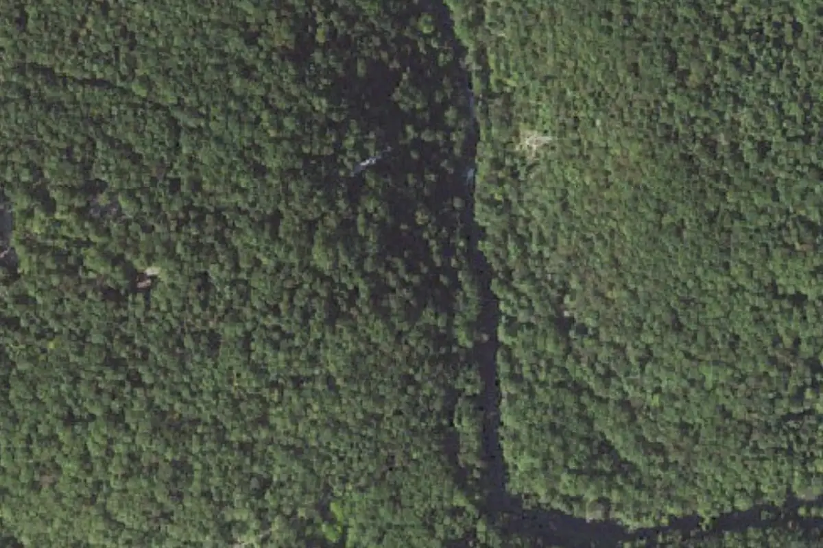 Aerial photo of the Smoke 'n' Ash Boulder area