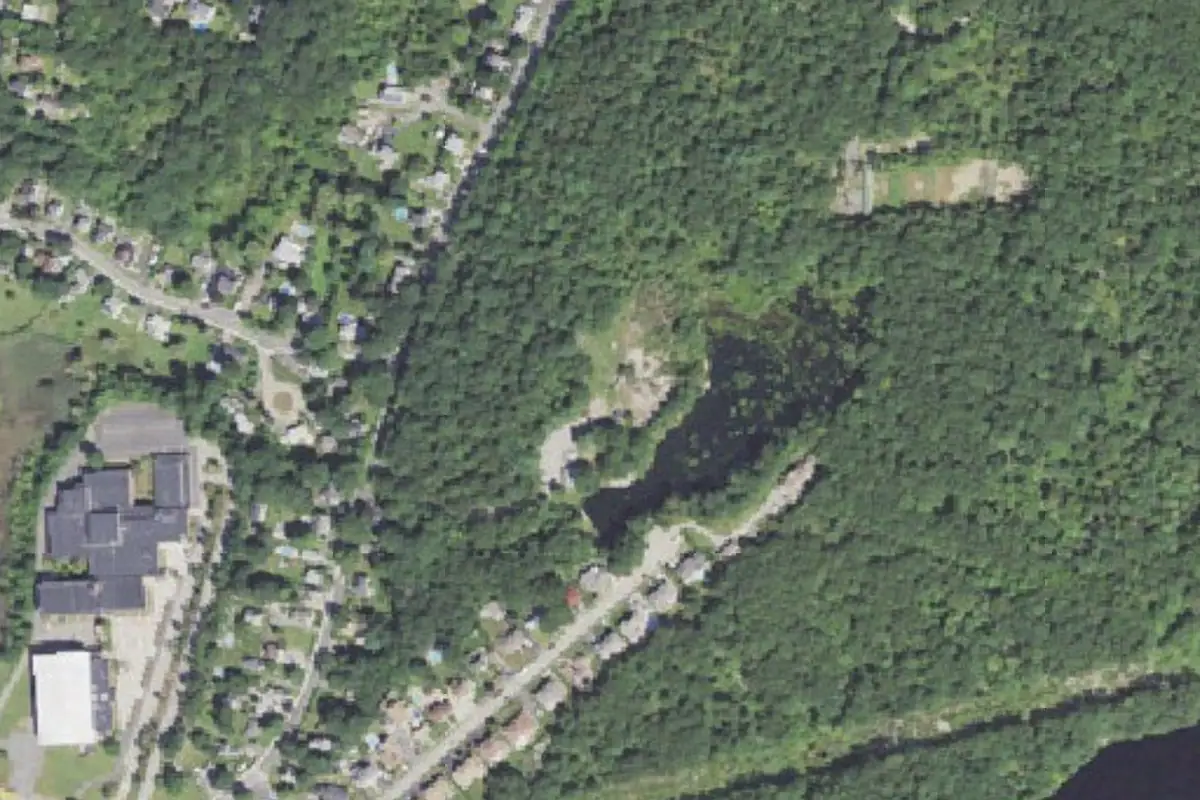 Aerial photo of the Mixmatch Boulders area