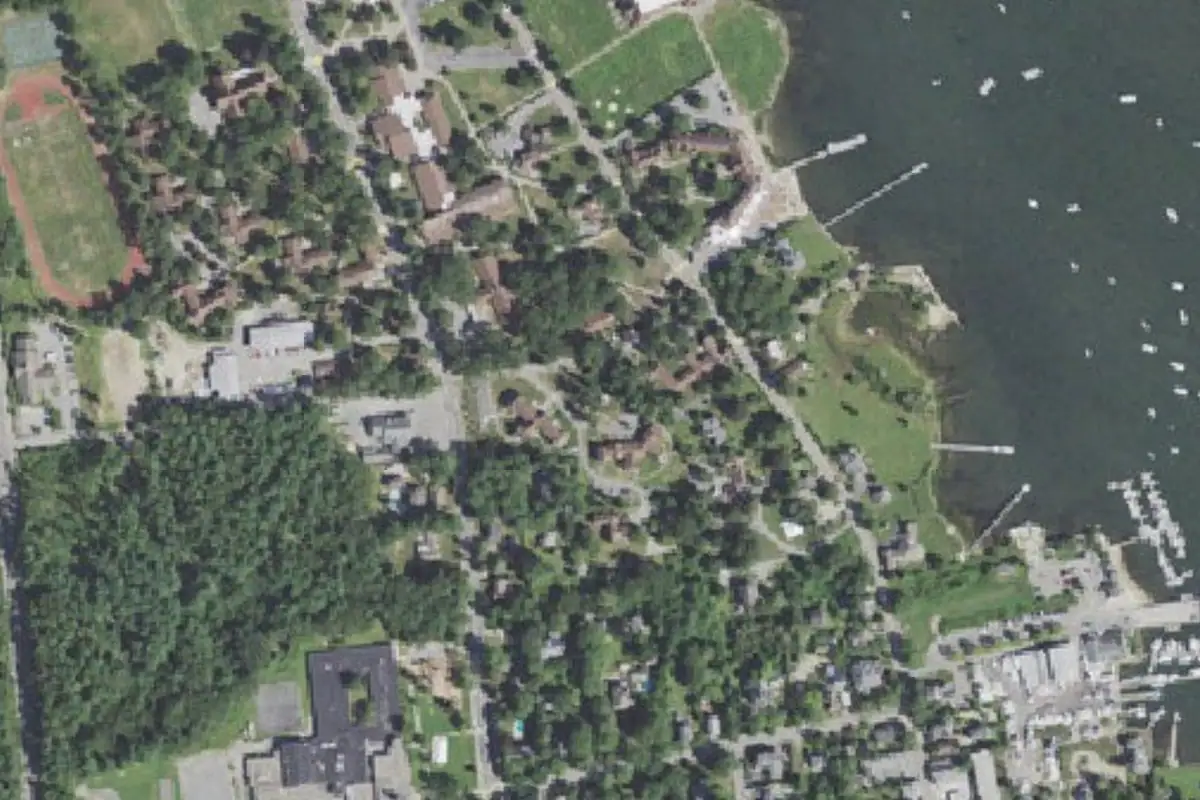 Aerial photo of the Sippican Harbor area