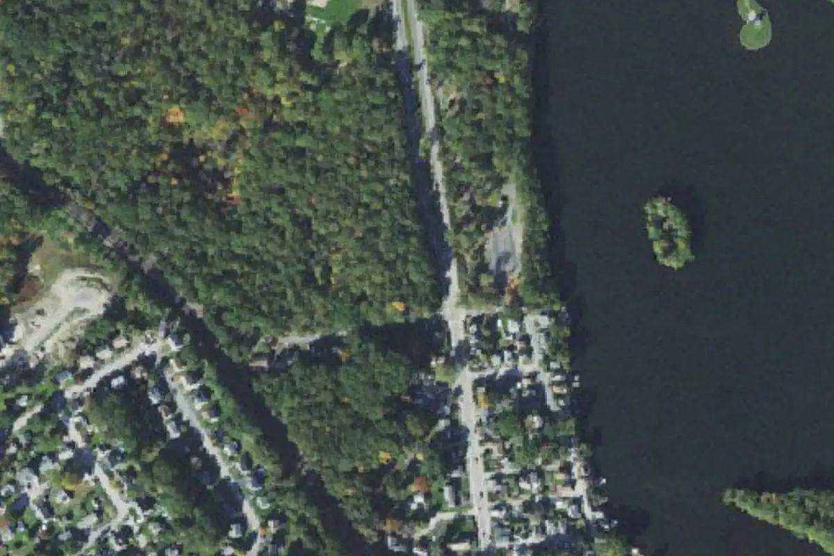 Aerial photo of the Tivnan Park Boulders area