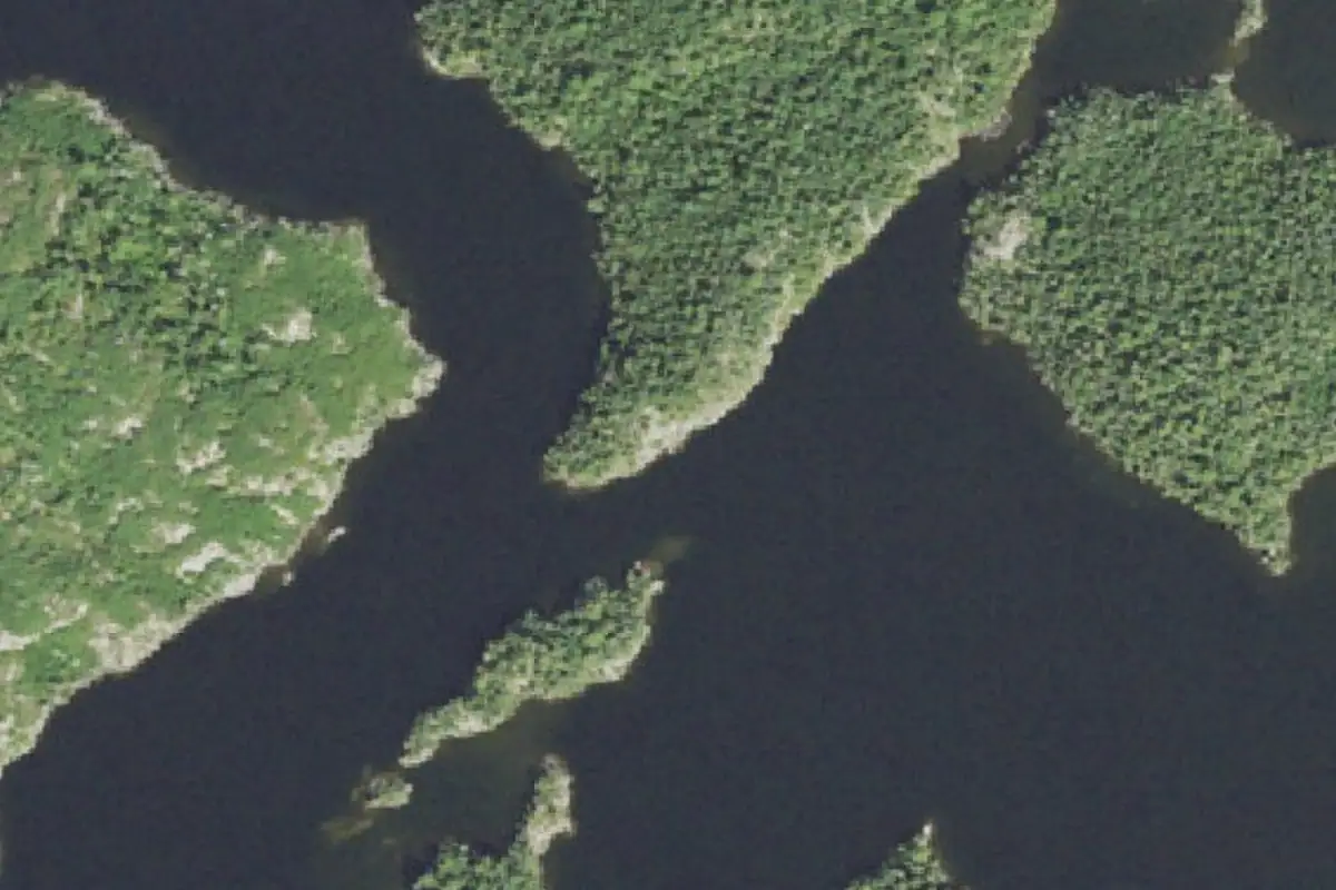 Foto aérea de la zona de BC's Wilderness Challenge (BWCAW)