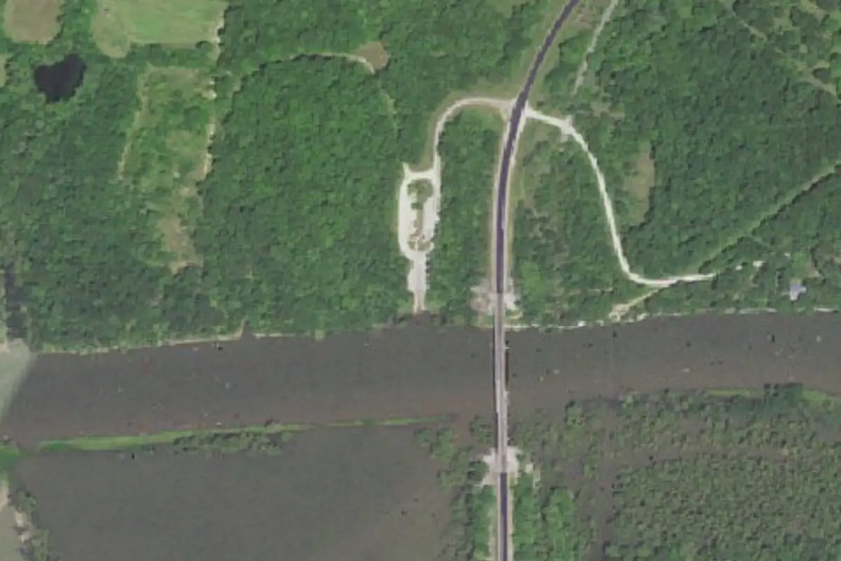 Aerial photo of the Long Dog Wall area