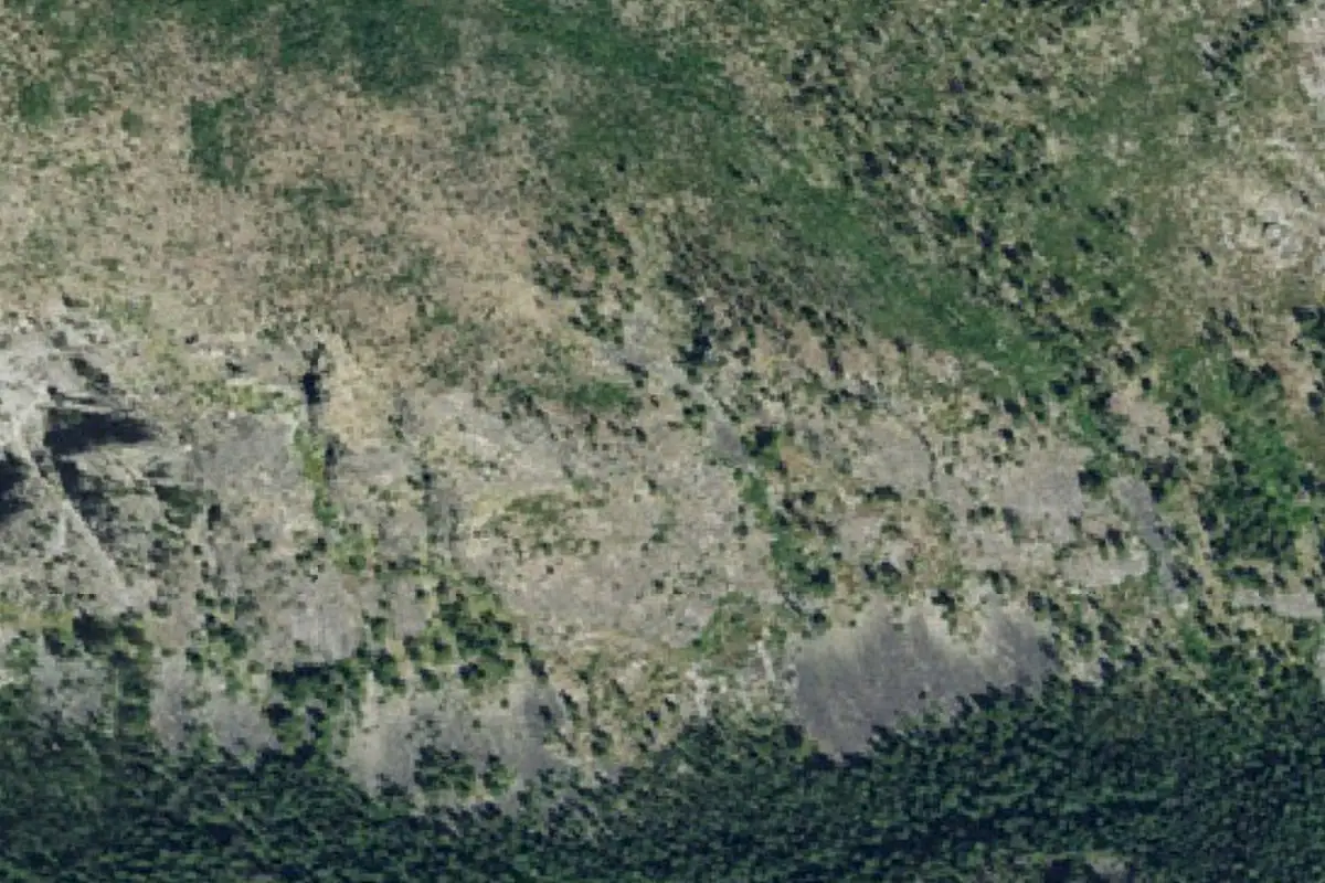 Foto aérea de la zona de Canyon Creek