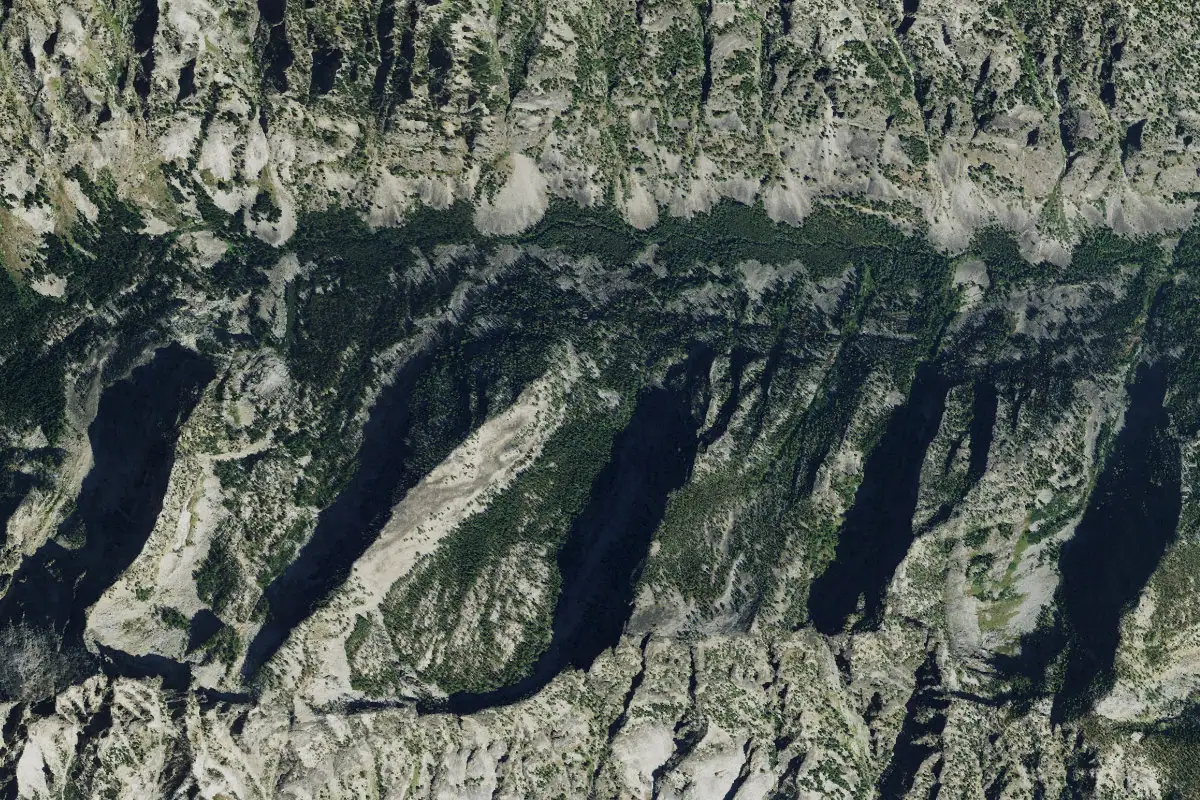 Foto aérea de la zona de Chaffin Creek