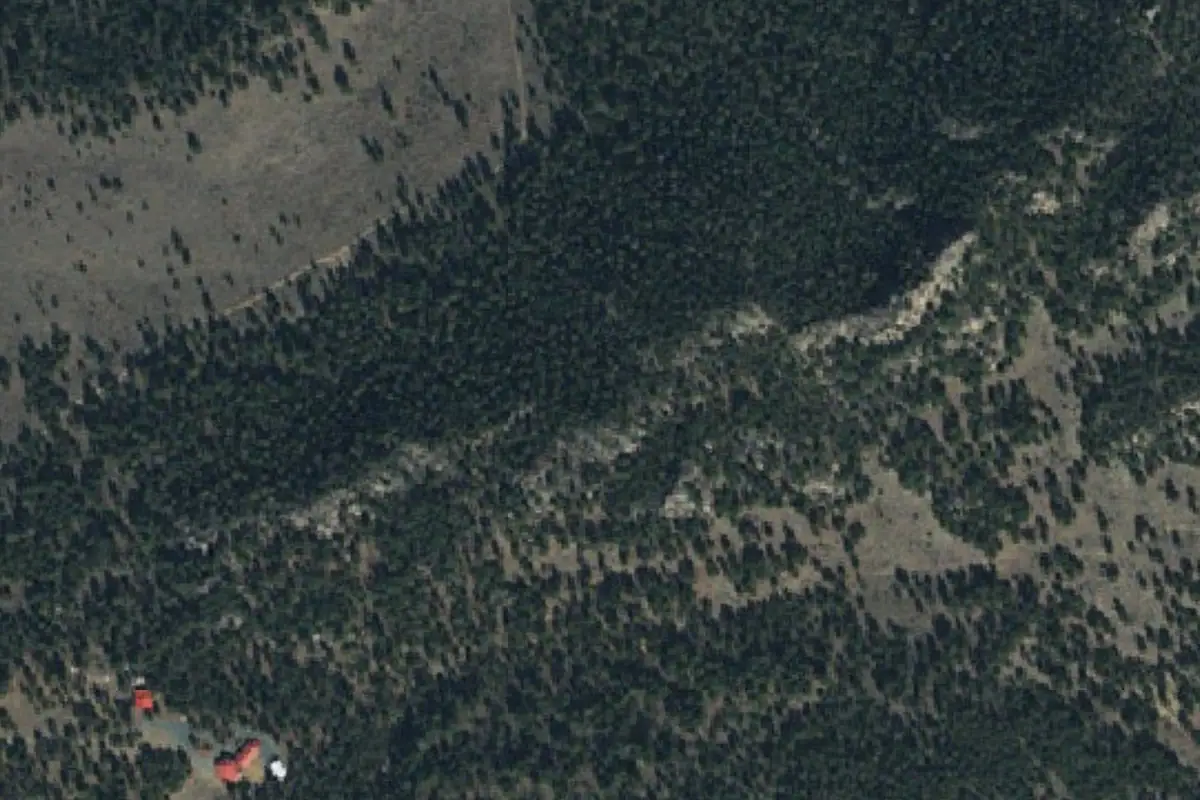 Foto aérea de la zona de Entrance Gully