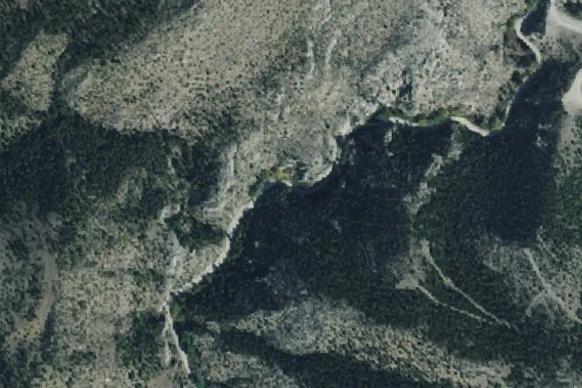Aerial photo of the Indian Creek area