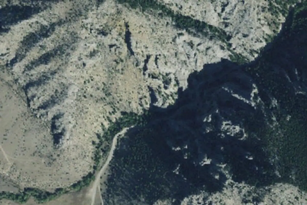 Aerial photo of the The Alien area
