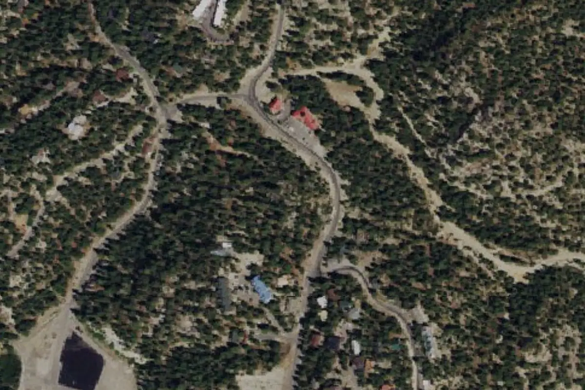 Aerial photo of the Kingsbury Grade Boulder Field area