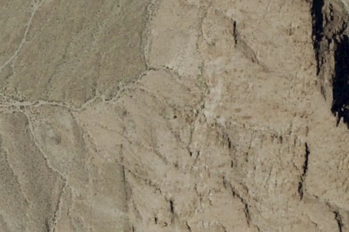 Aerial photo of the Paiute Boulders area