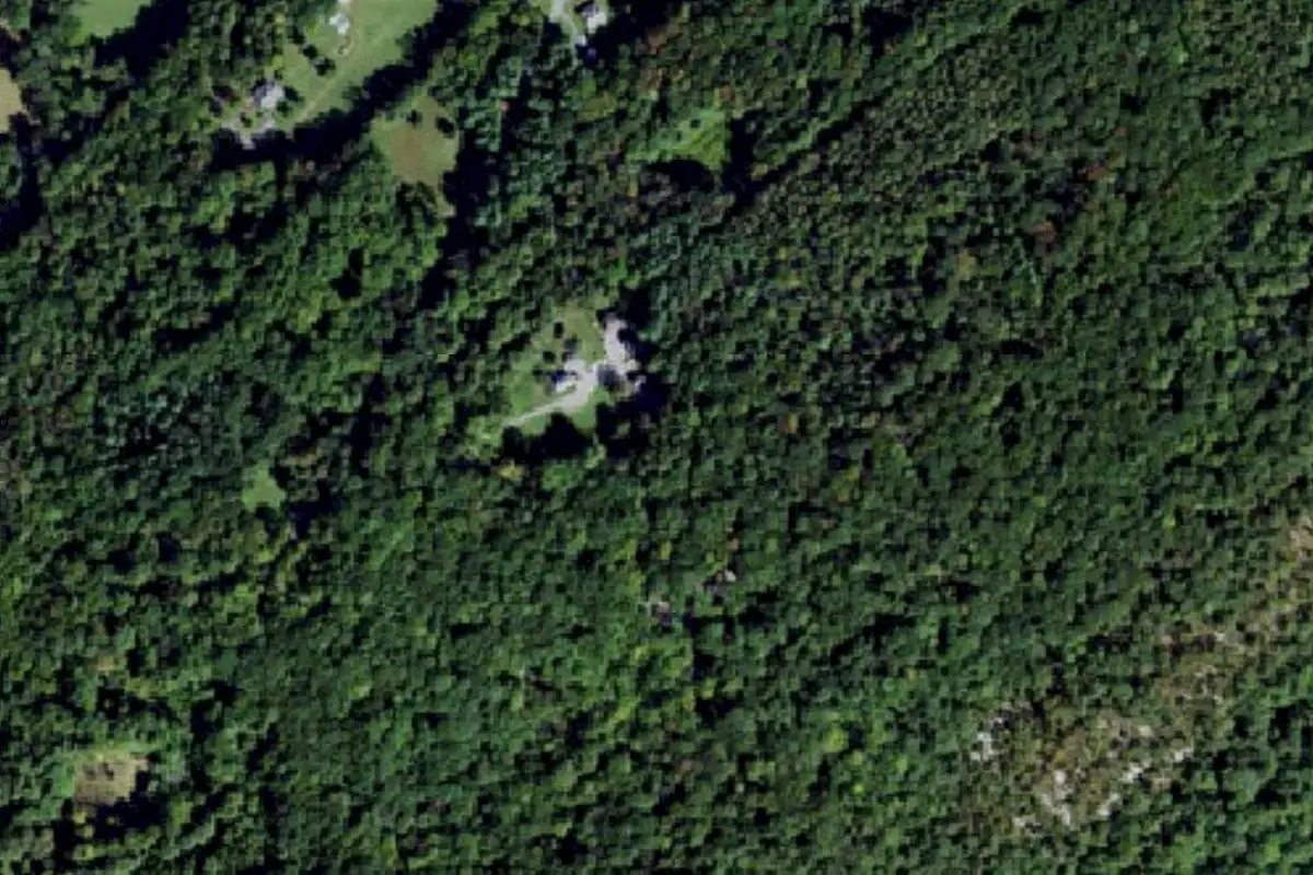 Foto aérea de la zona de Jenny Jump State Forest