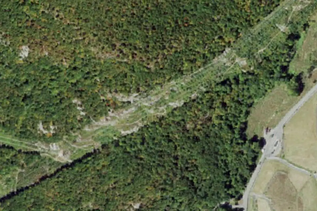 Foto aérea de la zona de b. The Swath