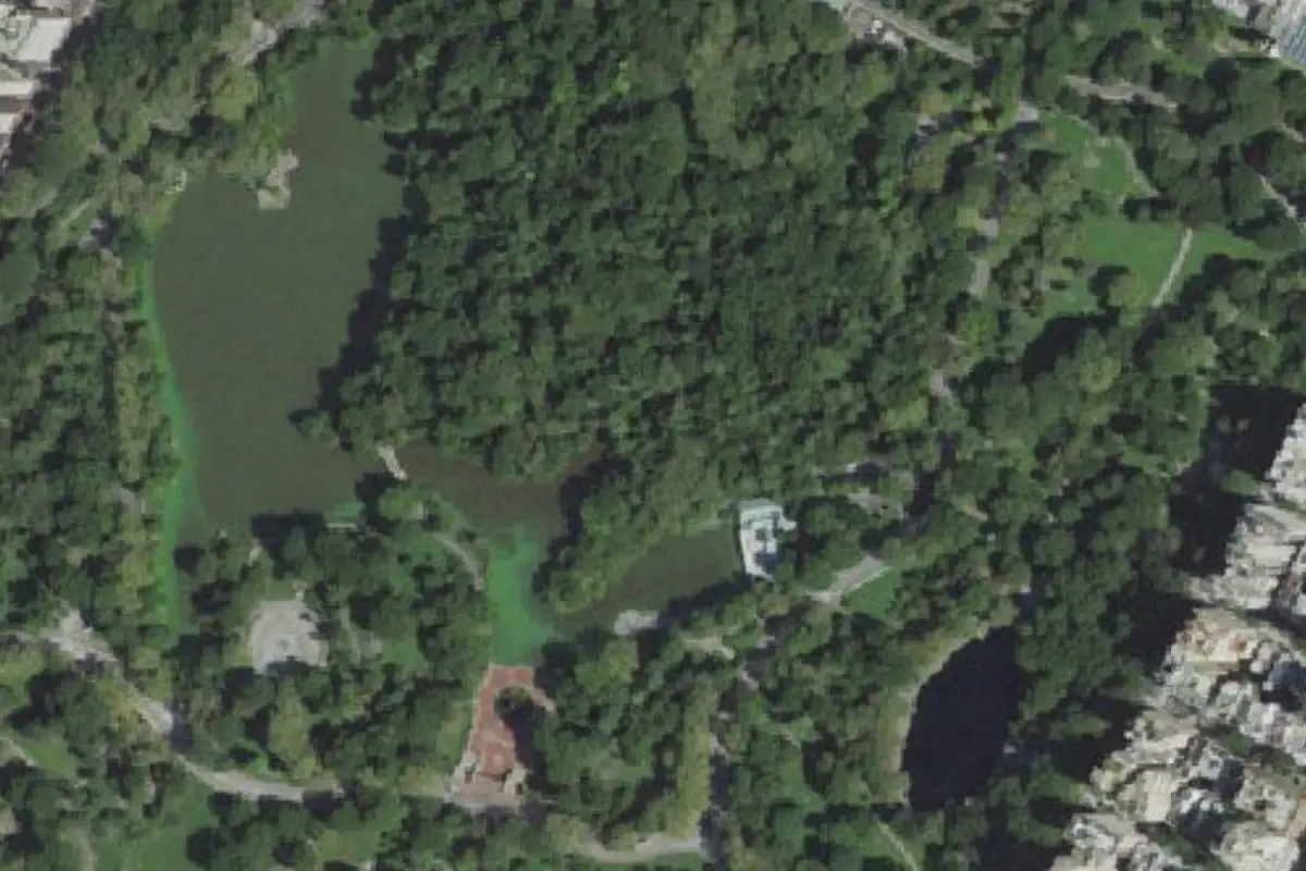Aerial photo of the Slab Town area