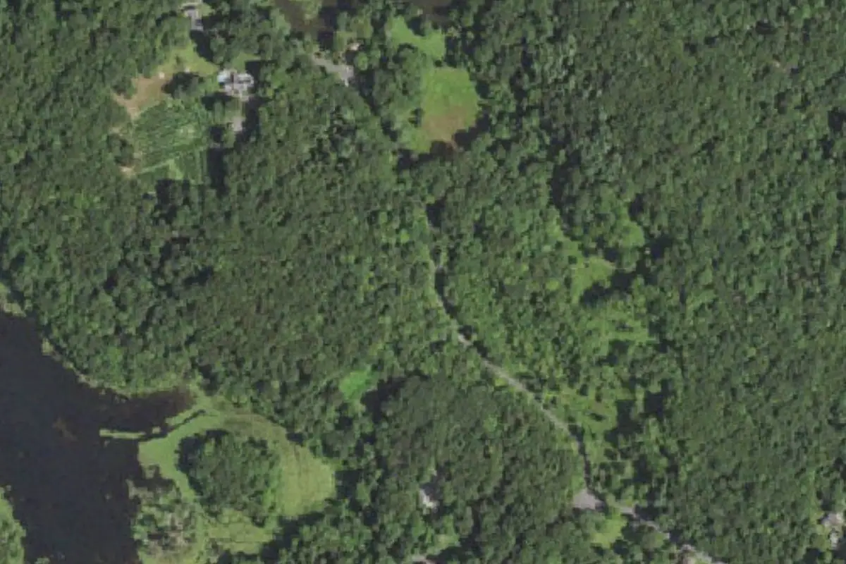 Foto aérea de la zona de Trailside Boulders