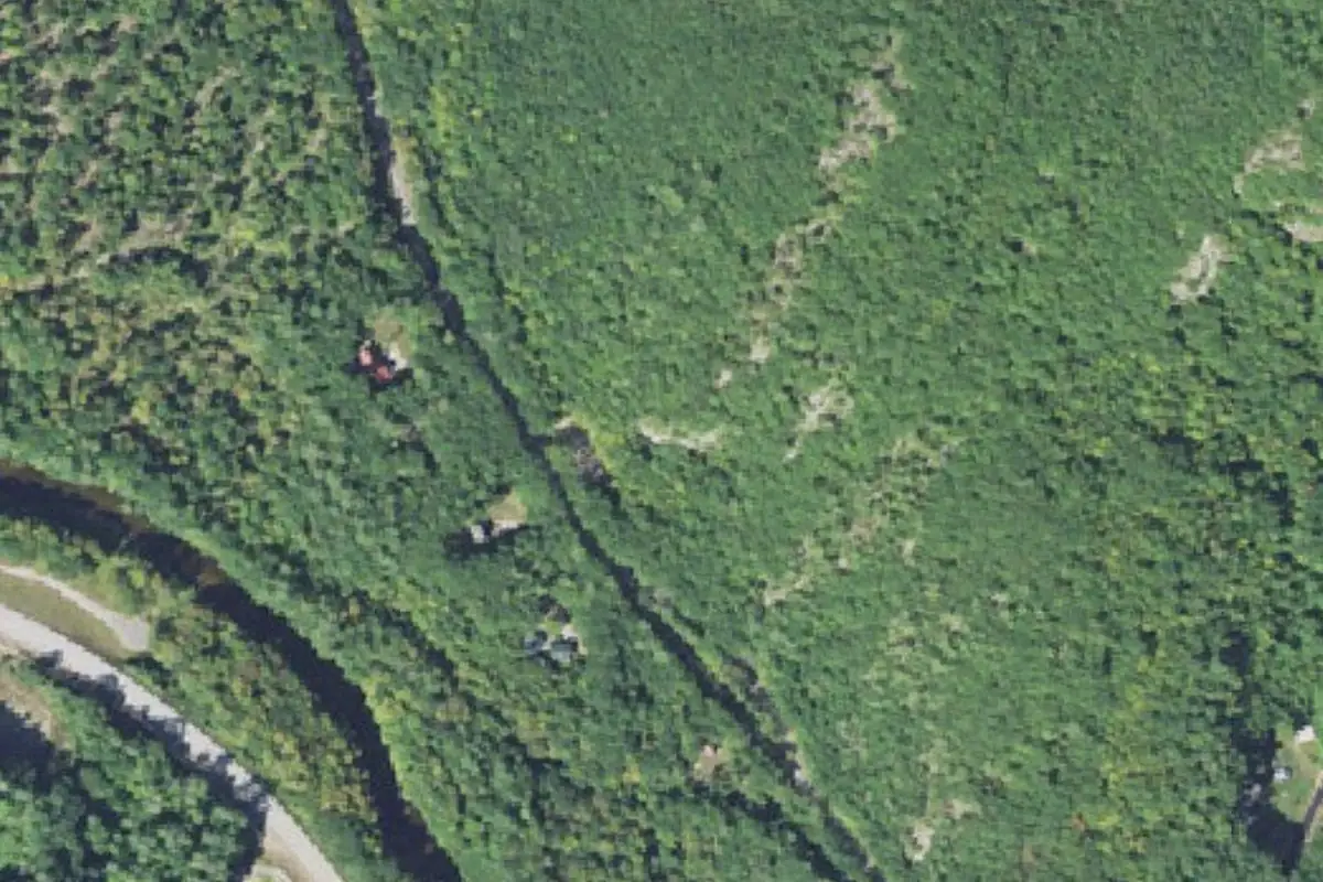 Foto aérea de la zona de Buffalo Pit