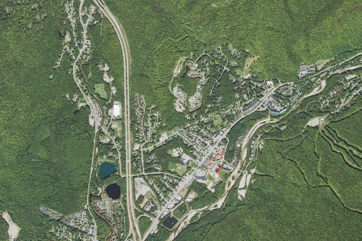 Aerial photo of the Lincoln Crag area