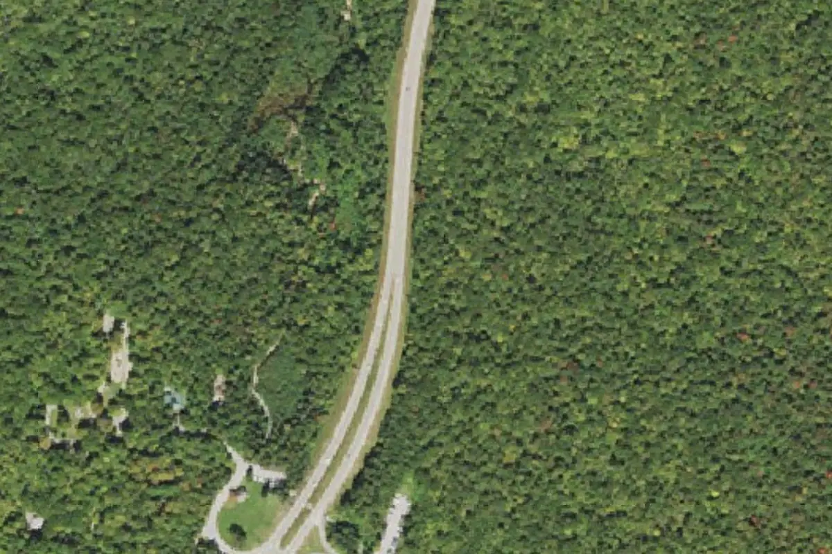 Aerial photo of the Metal Walls area