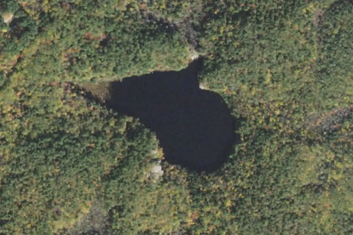 Foto aérea de la zona de Stonehouse Pond