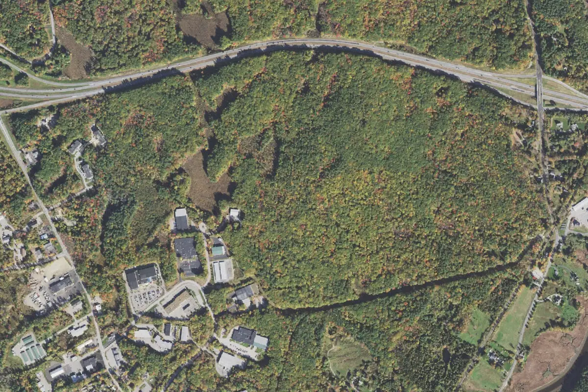 Aerial photo of the Town Forest South area