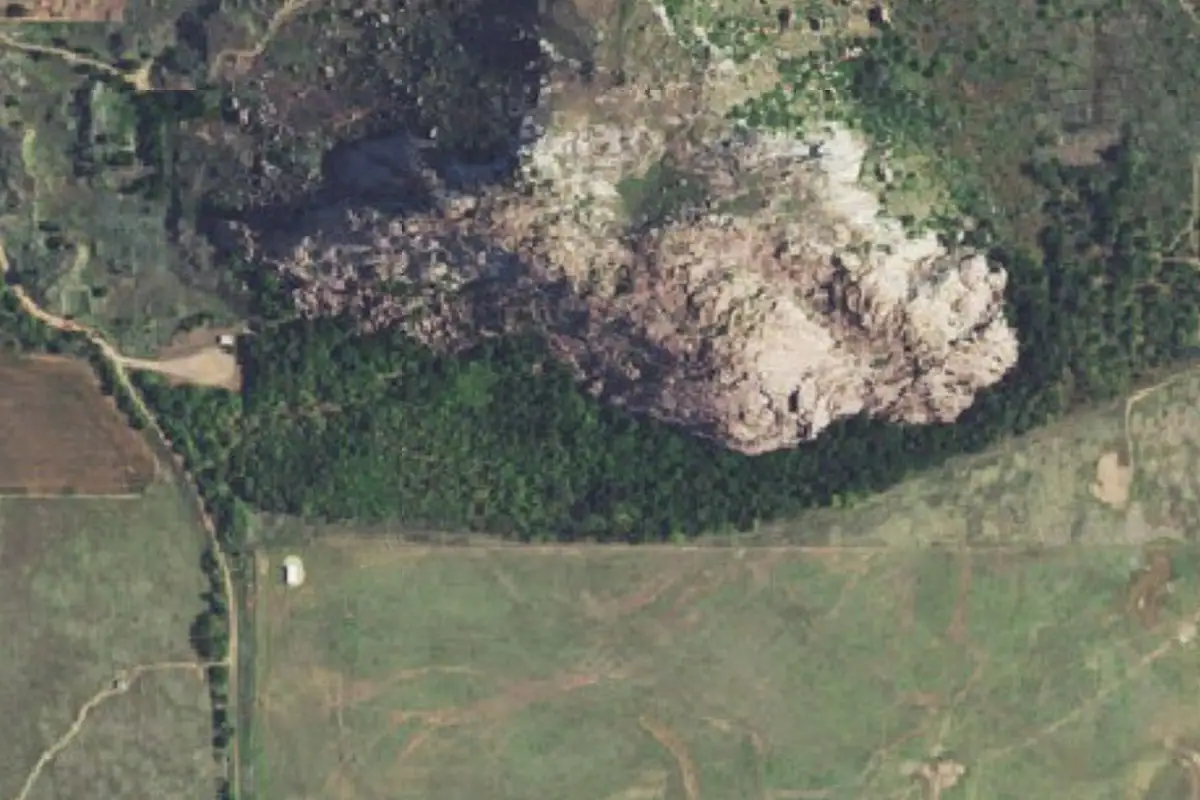 Aerial photo of the 08. The Grunt Chamber area