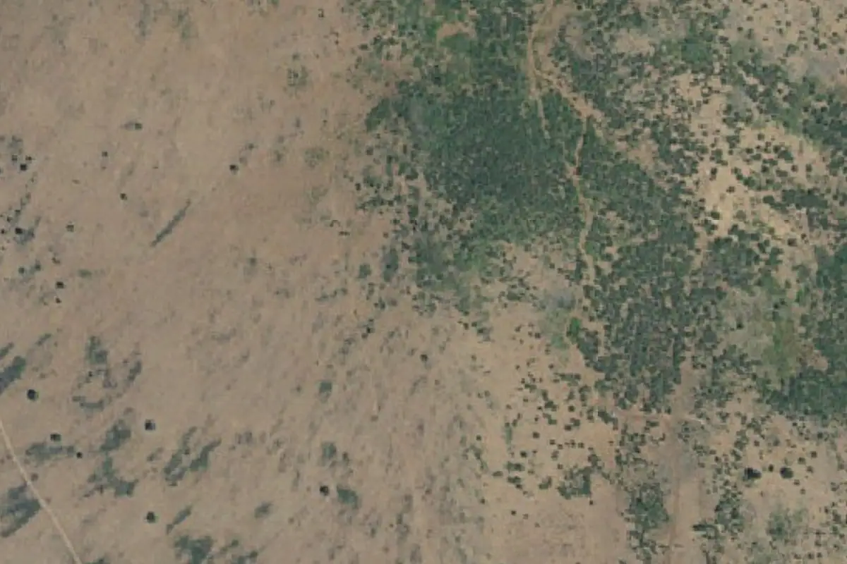 Foto aérea de la zona de Cougar Rock Boulders