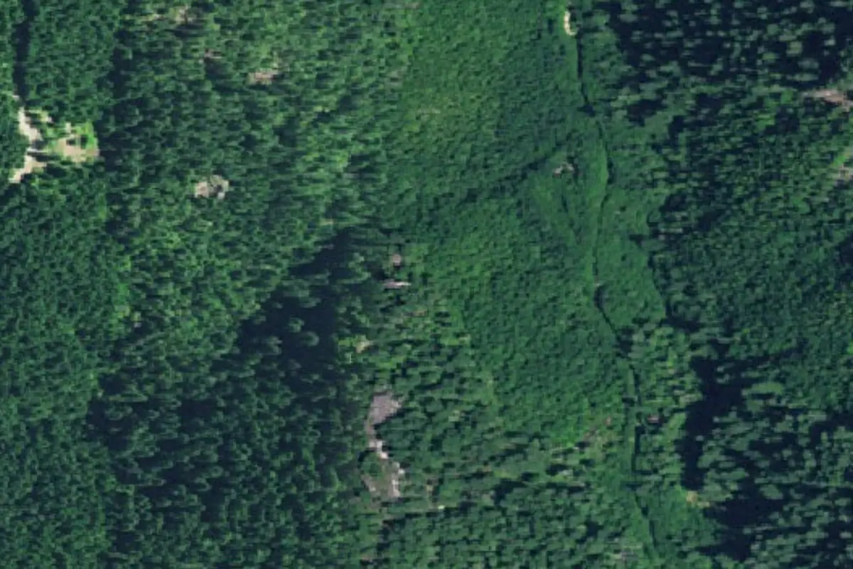 Aerial photo of the Horse Rock Pillar area