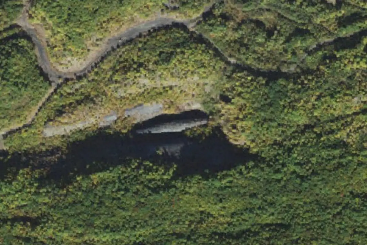 Foto aérea de la zona de Whaleback Mountain