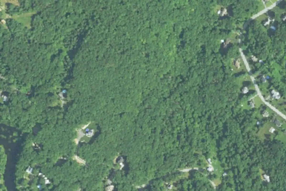 Aerial photo of the Hawk's Nest area