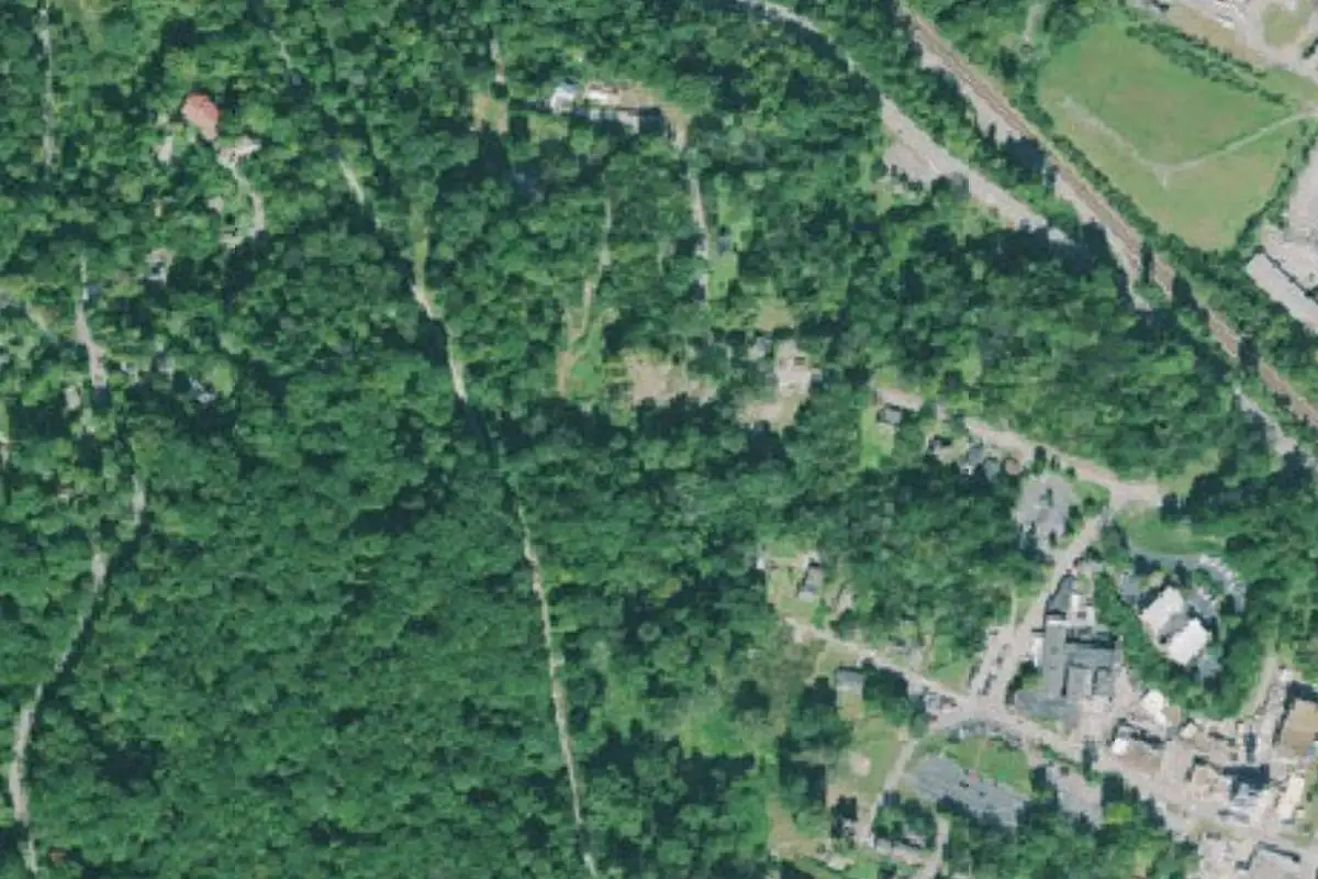 Aerial photo of the Hidden Secret area