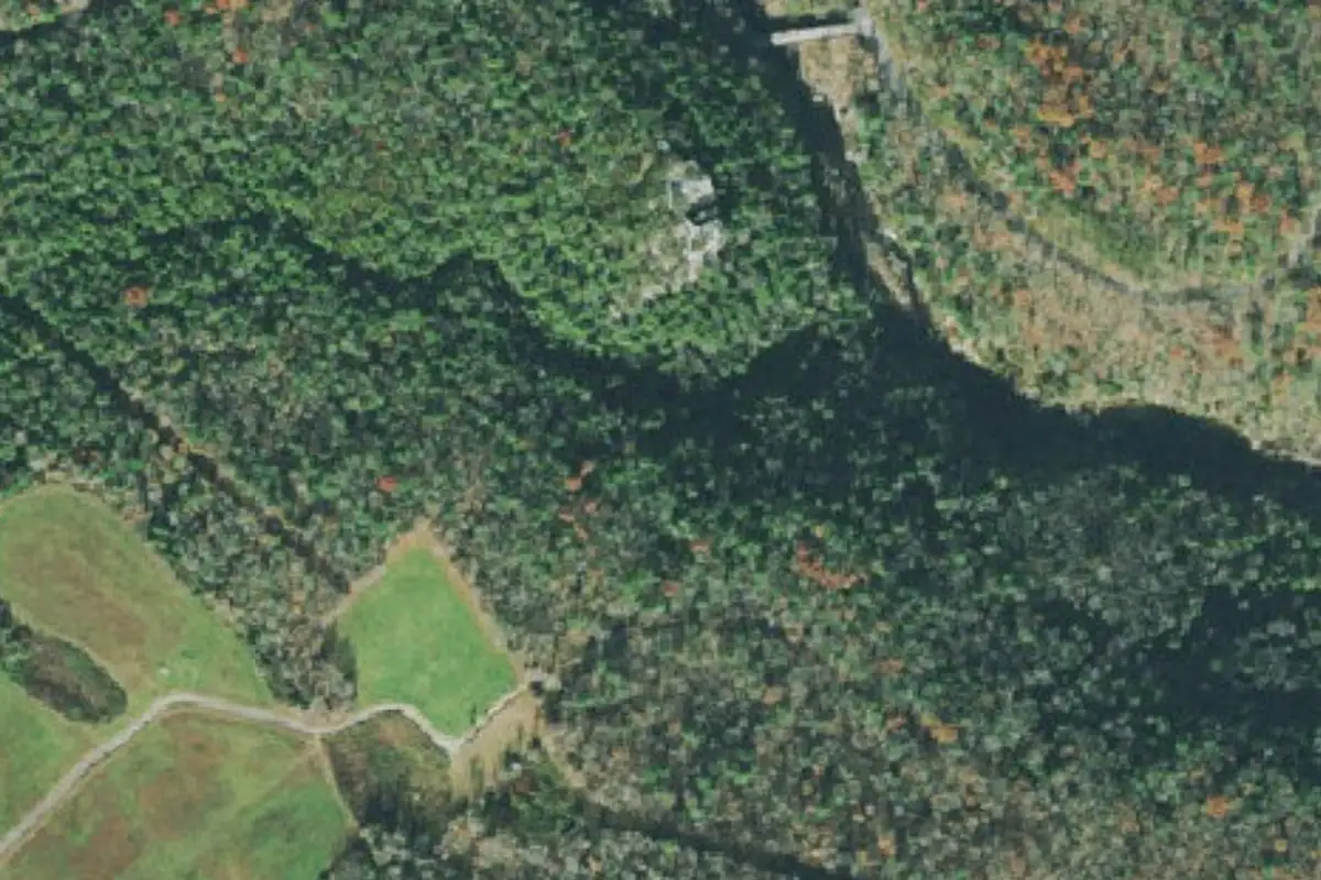 Aerial photo of the Point Trail Boulder area