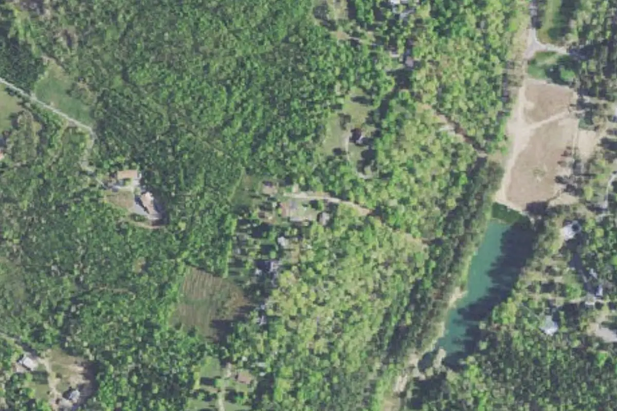 Aerial photo of the Roadside Wall area