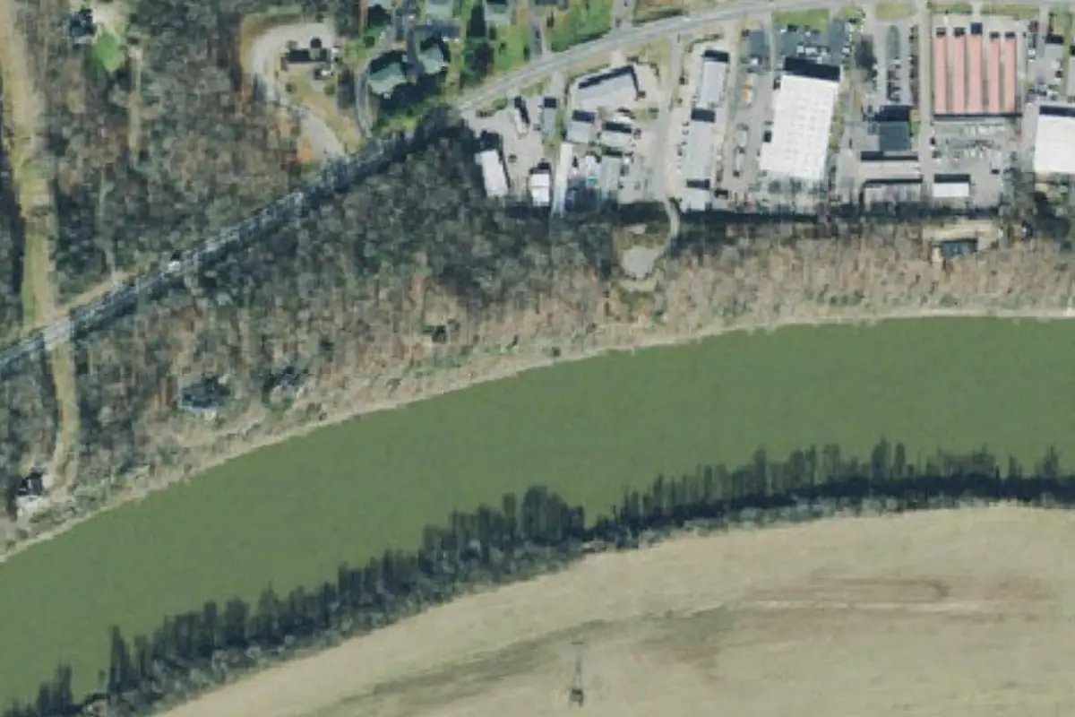 Aerial photo of the The Alley area